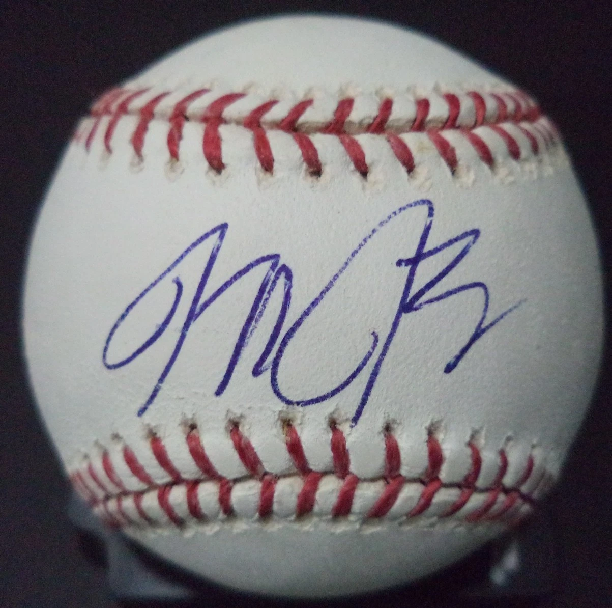 MICHAEL BOURN CLEVELAND INDIANS SIGNED AUTOGRAPHED ROMLB BASEBALL W/COA