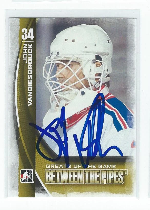 John Vanbiesbrouck Signed 2013/14 Between The Pipes Card