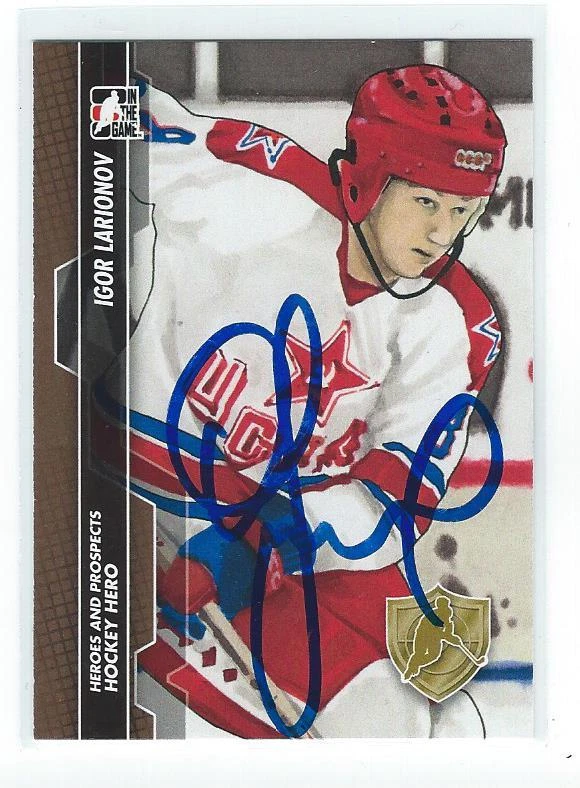 Igor Larionov Signed 2013/14 Heroes and Prospects Card