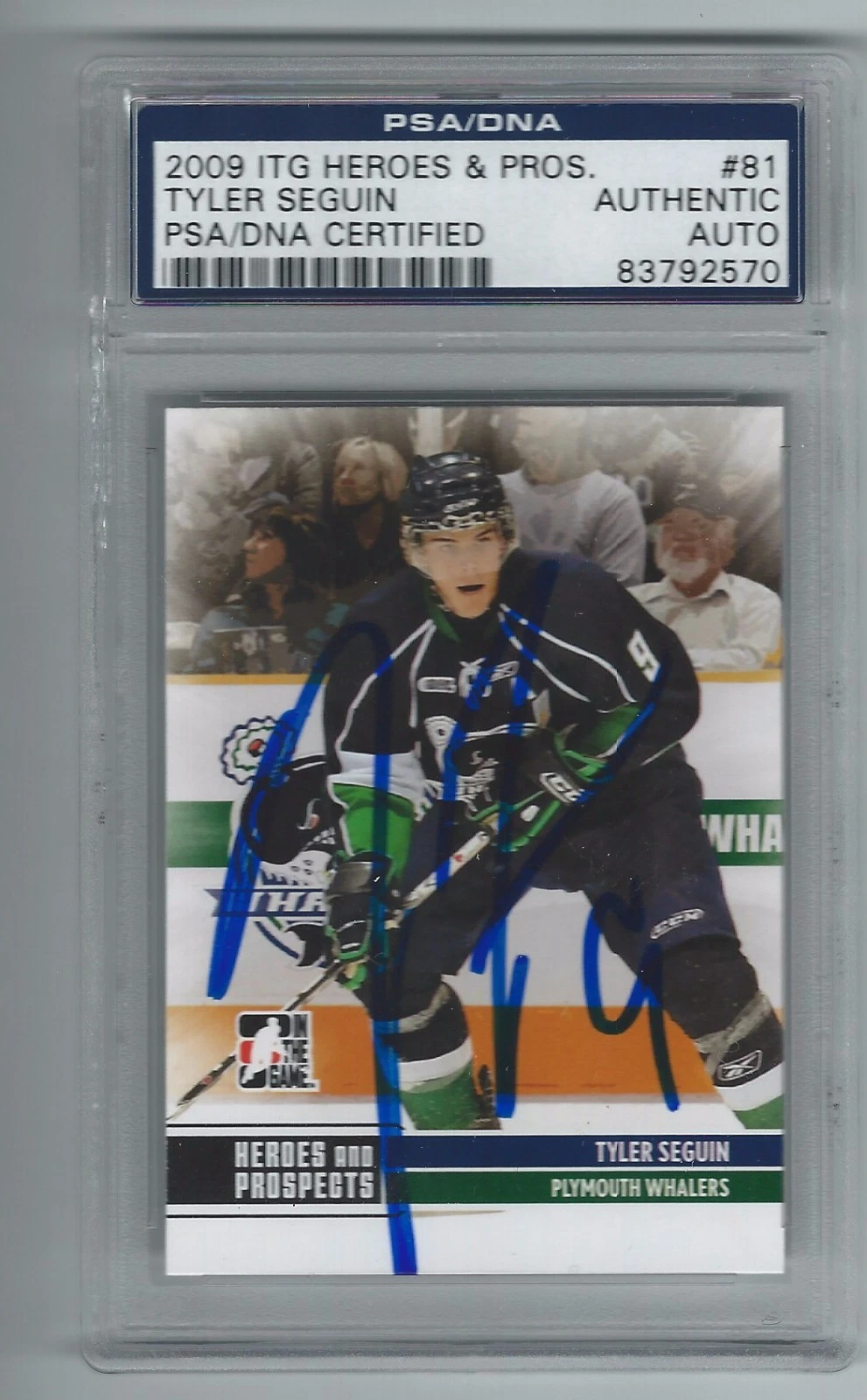 TYLER SEGUIN SIGNED 2009/10 HEROES AND PROSPECTS CARD #81 PSA/DNA CERTIFIED