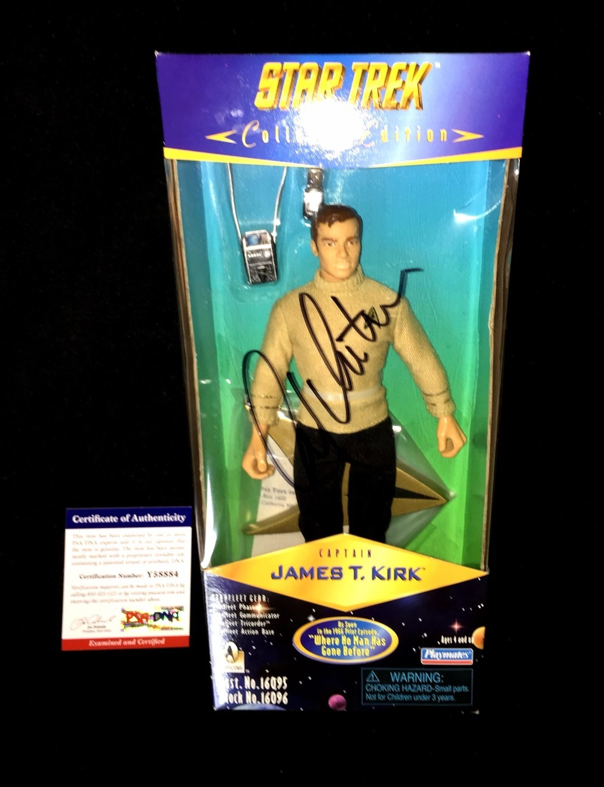 WILLIAM SHATNER SIGNED 12″ STAR TREK COLLECTOR EDITION ACTION FIGURE PSA/DNA COLLECTIBLE MEMORABILIA