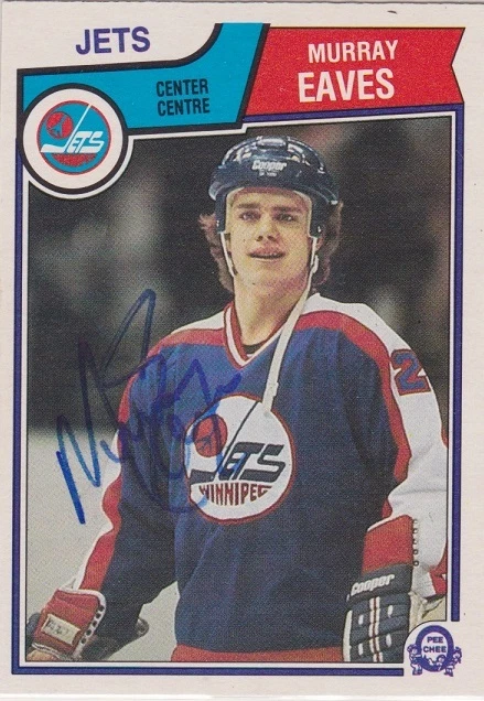 Murray Eaves Signed 1983-84 O-Pee-Chee OPC Card #384 Winnipeg Jets