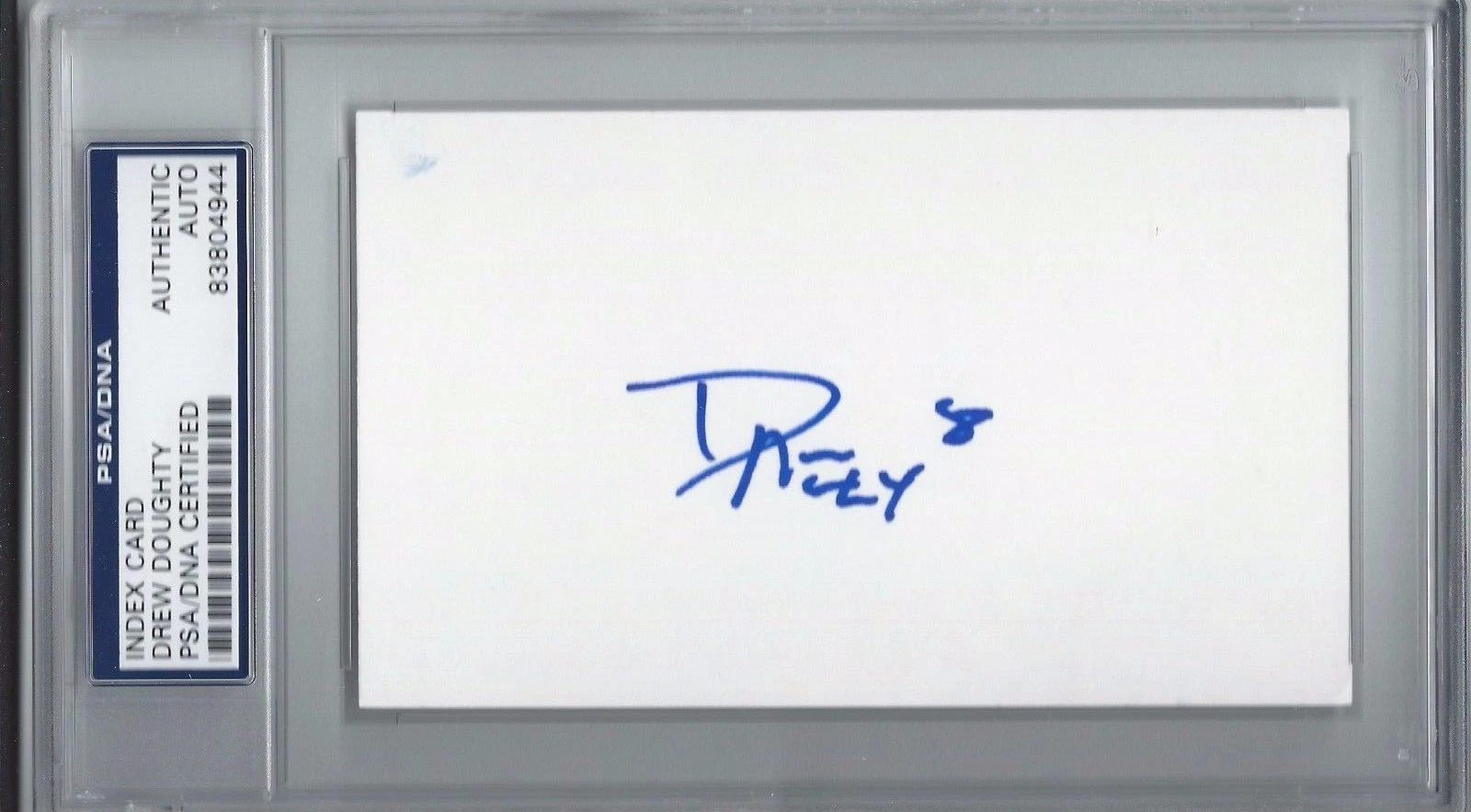 DREW DOUGHTY SIGNED LOS ANGELES KINGS INDEX CARD PSA/DNA AUTHENTICATED