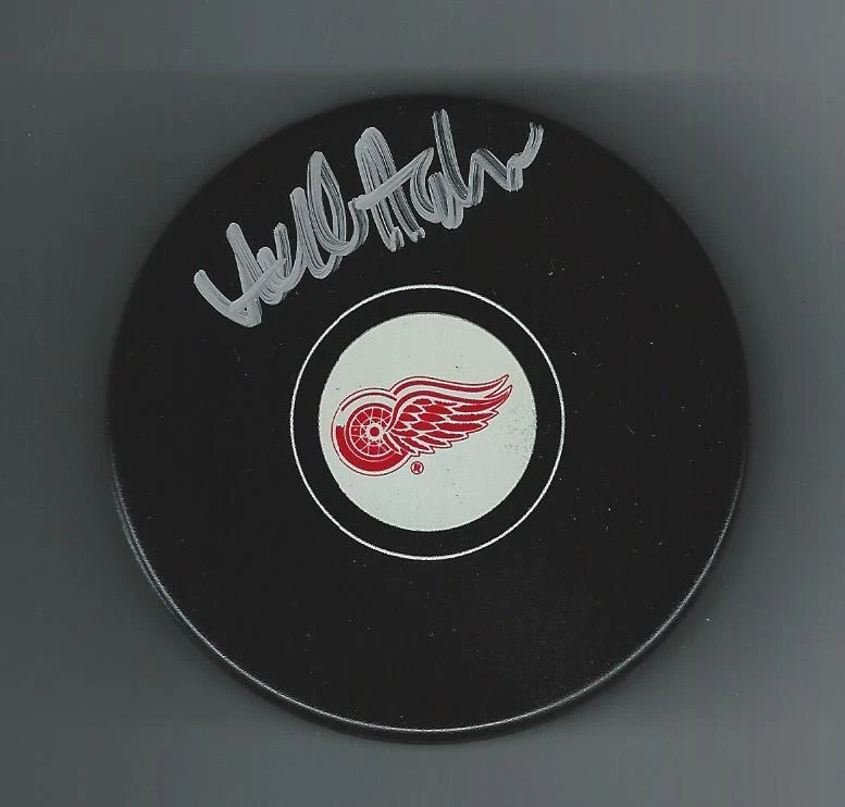 Axel Holmstrom Signed Detroit Red Wings Puck