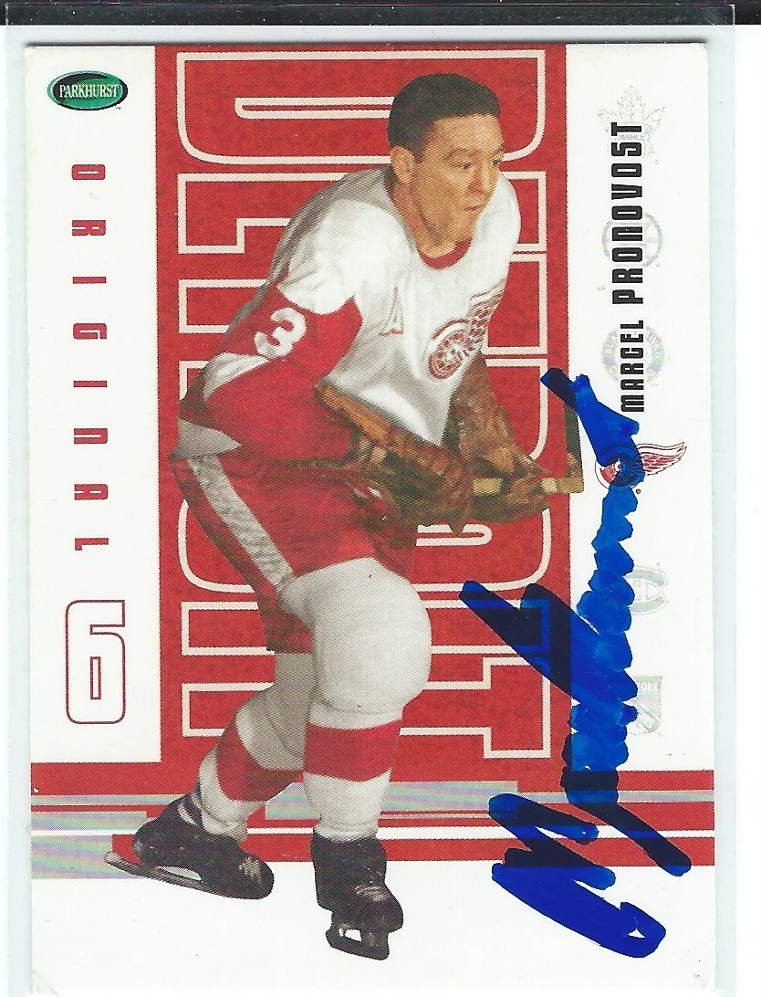 Marcel Pronovost Signed 2003/04 Parkhurst Original 6 Card #51 Deceased 2015