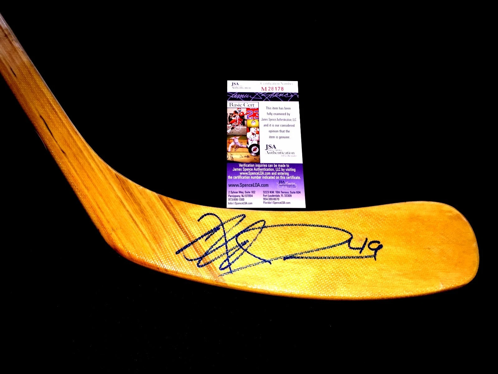 Max Jones Signed Anaheim Ducks Full Size Stick JSA COA