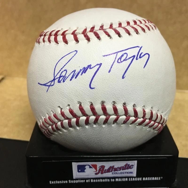 SAMMY TAYLOR CUBS/METS/REDS/INDIANS M.L. SIGNED BASEBALL W/COA