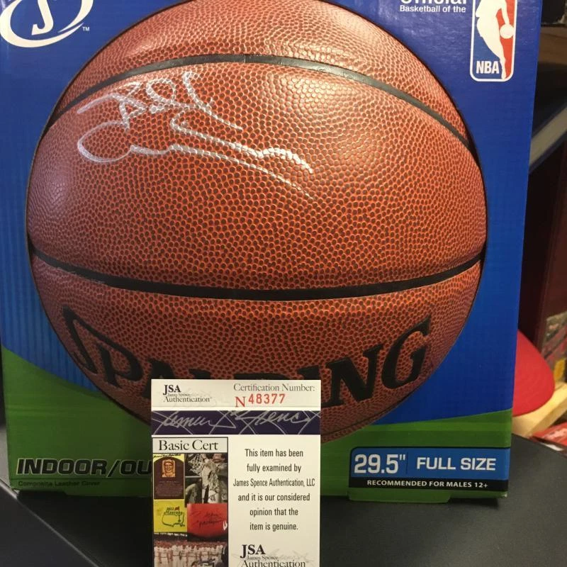 BILLY CUNNINGHAM 76ERS LEGEND HOFER RARE SIGNED I/O BASKETBALL JSA N48377