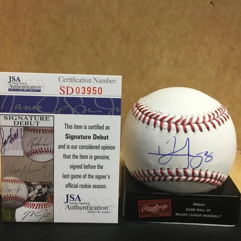 VINCENT VELASQUEZ PHILADELPHIA PHILLIES SIGNATURE DEBUT M.L. SIGNED BASEBALL JSA