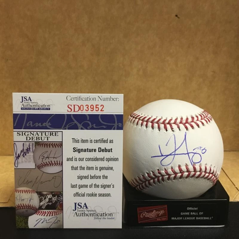 VINCENT VELASQUEZ PHILADELPHIA PHILLIES SIGNATURE DEBUT M.L. SIGNED BASEBALL JSA