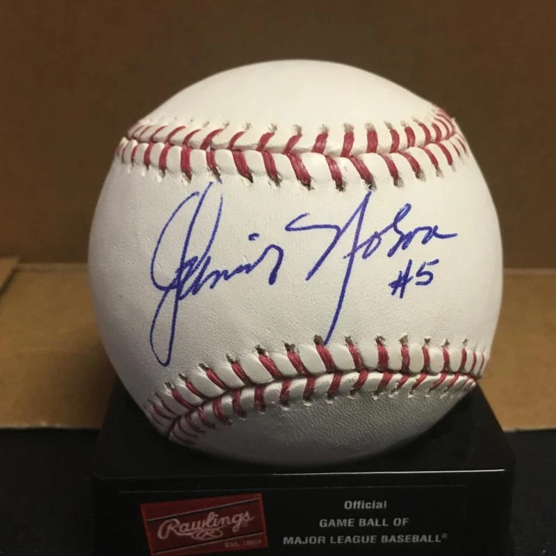JUNIOR NOBOA INDIANS/PIRATES/METS/A'S M.L. SIGNED BASEBALL W/COA