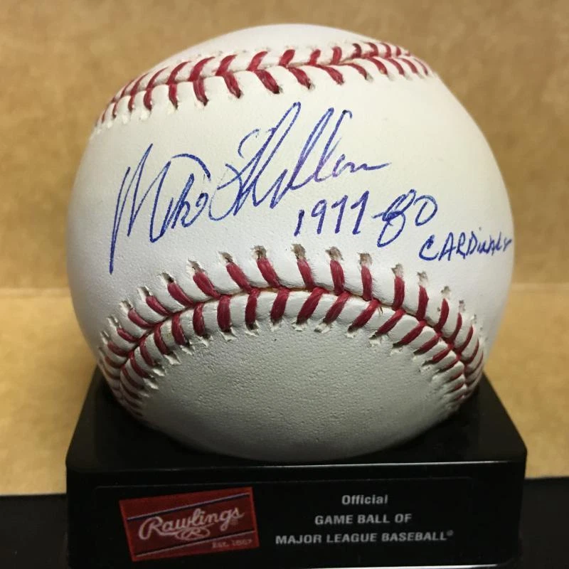 MIKE PHILLIPS 1977-80 CARDINALS M.L. SIGNED BASEBALL W/COA