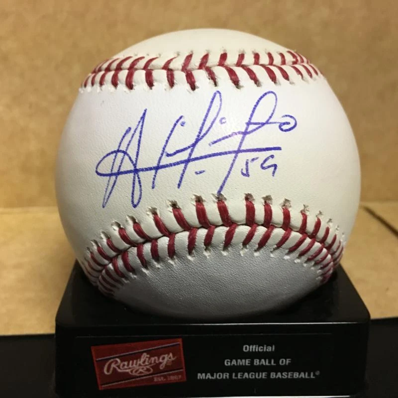 ARIEL PRIETO A'S/RAYS M.L. SIGNED BASEBALL W/COA