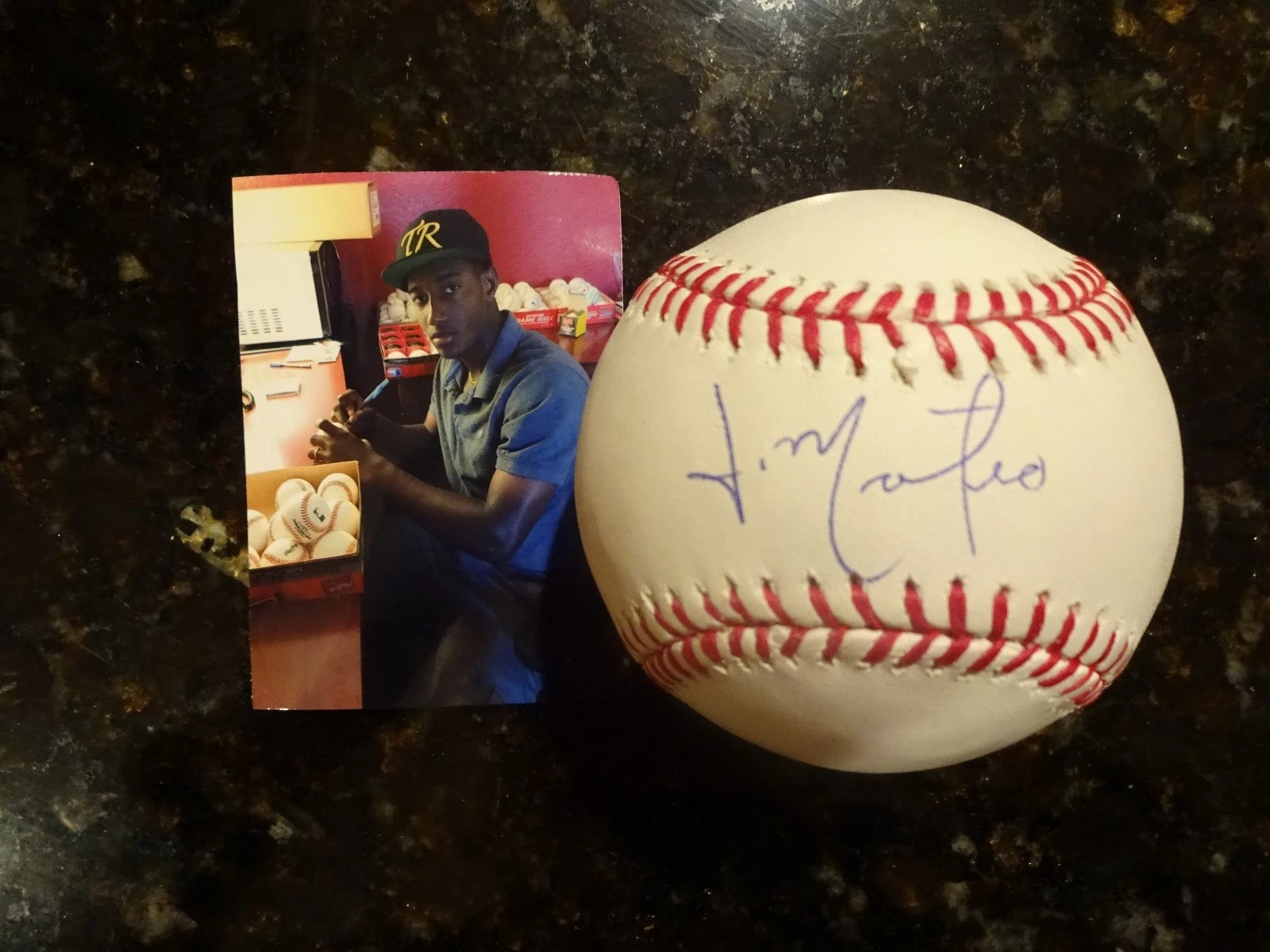 JORGE  MATEO  NEW YORK YANKEES/TAMPA YANKEES   SIGNED  AUTOGRAPHED OML BASEBALLS