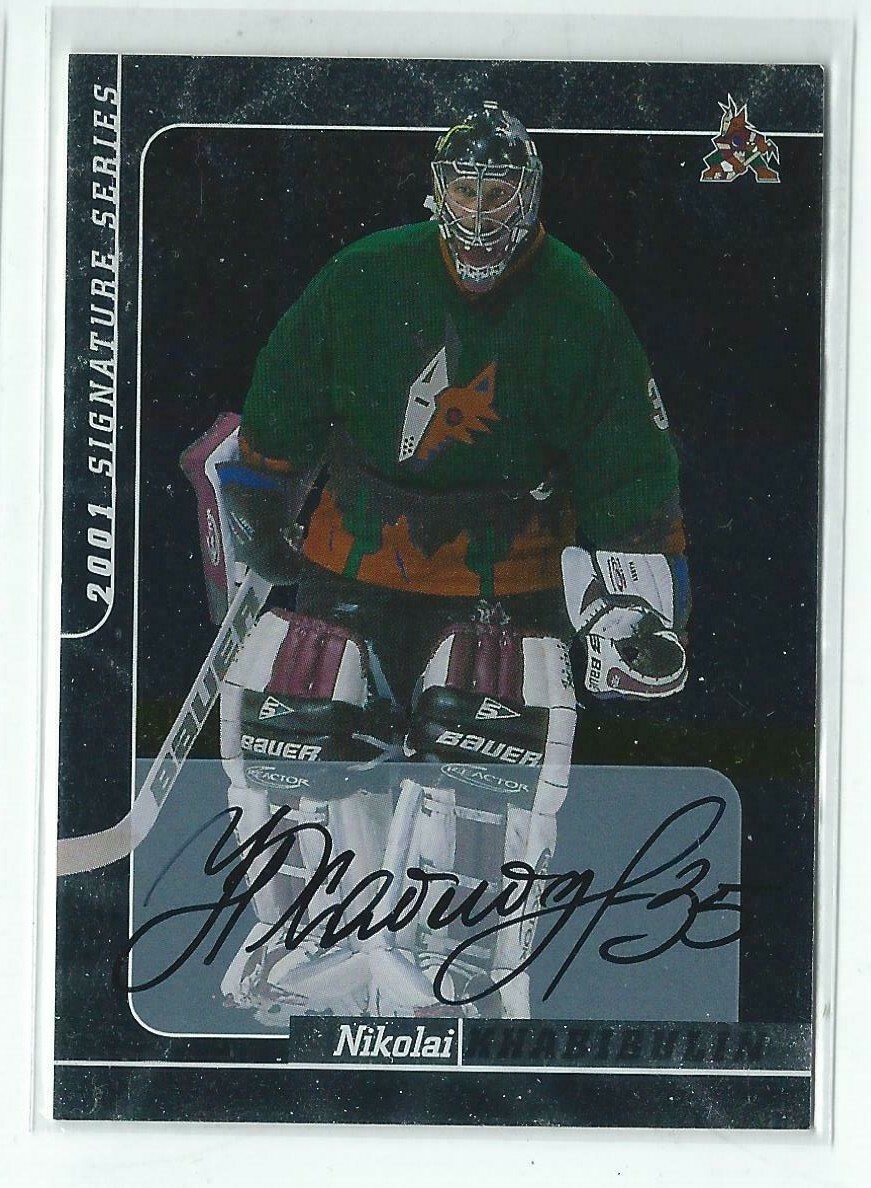 Nikolai Khabibulin 2000/01 Be A Player Signature Series Autographs Card #209