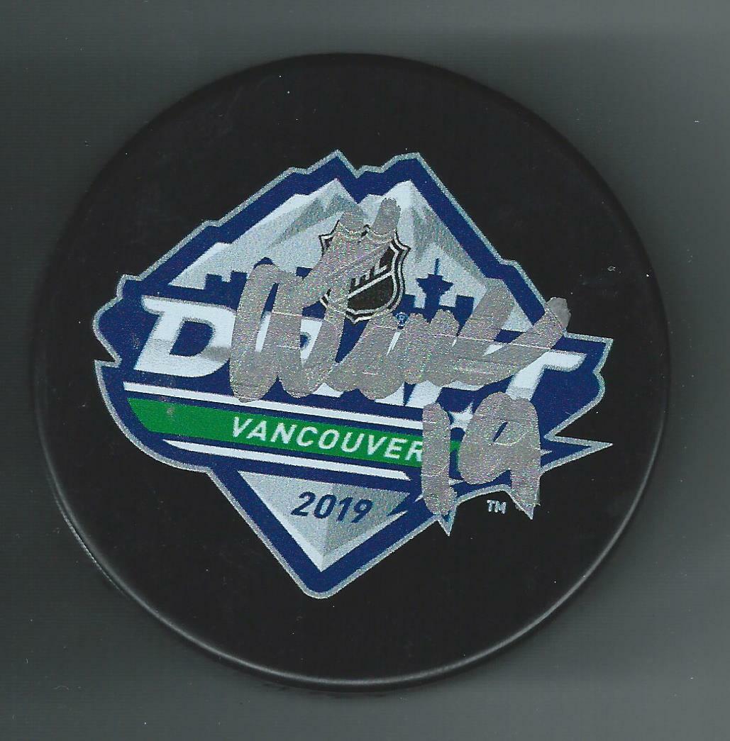 Alex Turcotte Signed Team USA 2019 Draft Puck Los Angeles Kings