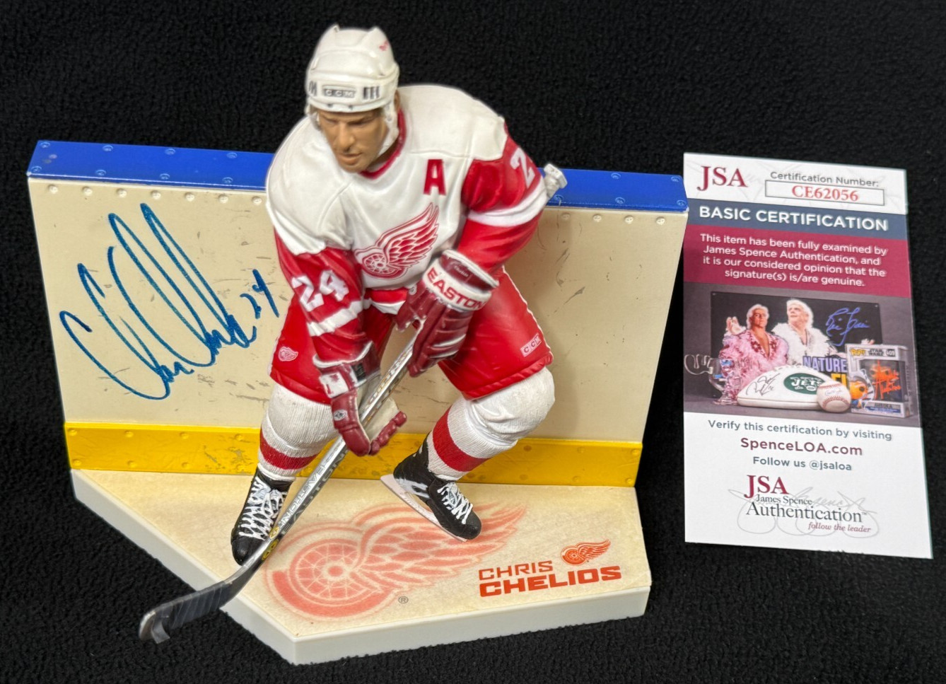 Chris Chelios Signed Detroit Red Wings McFarlane Figure JSA COA