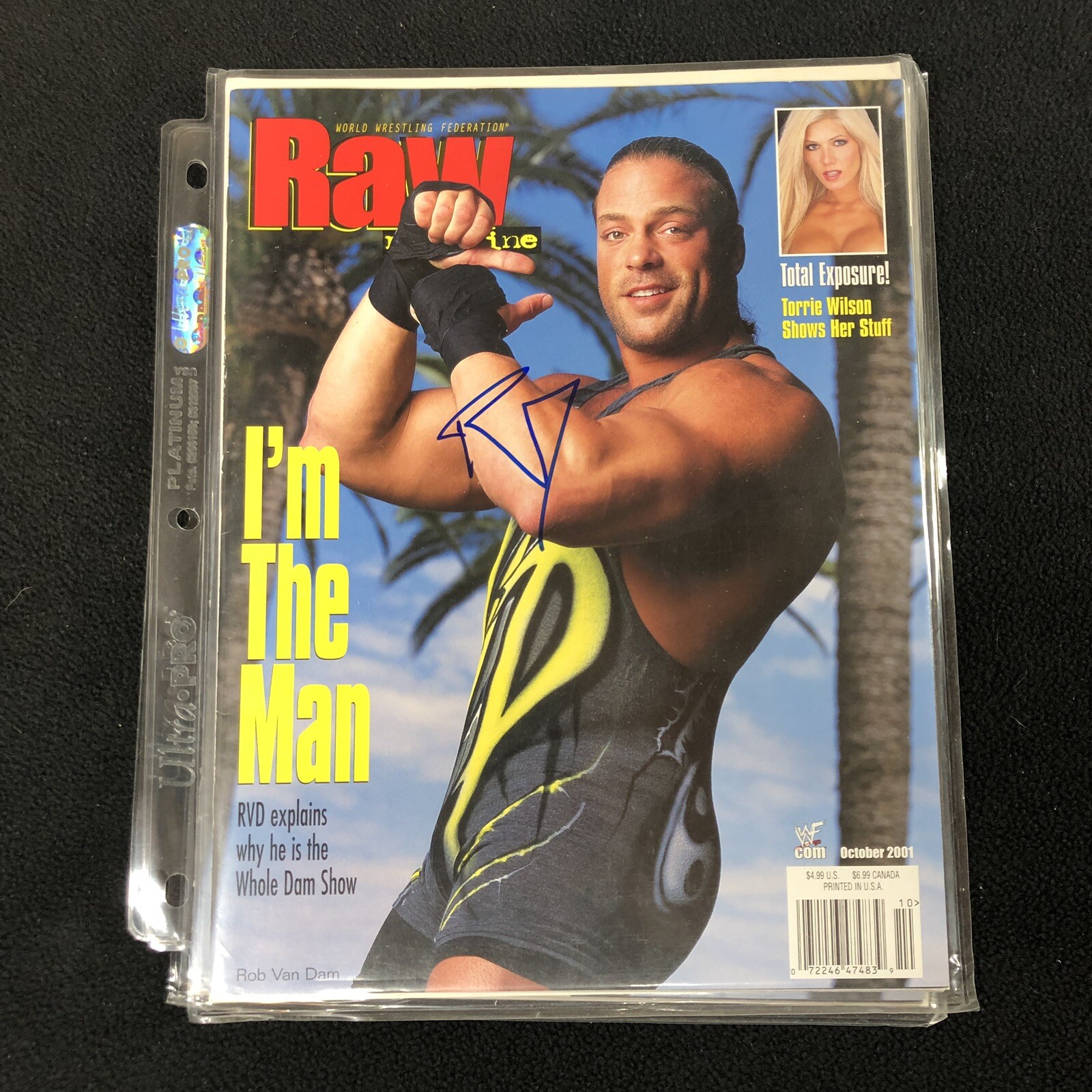 Rob Van Dam Signed WWE Magazine October 2001