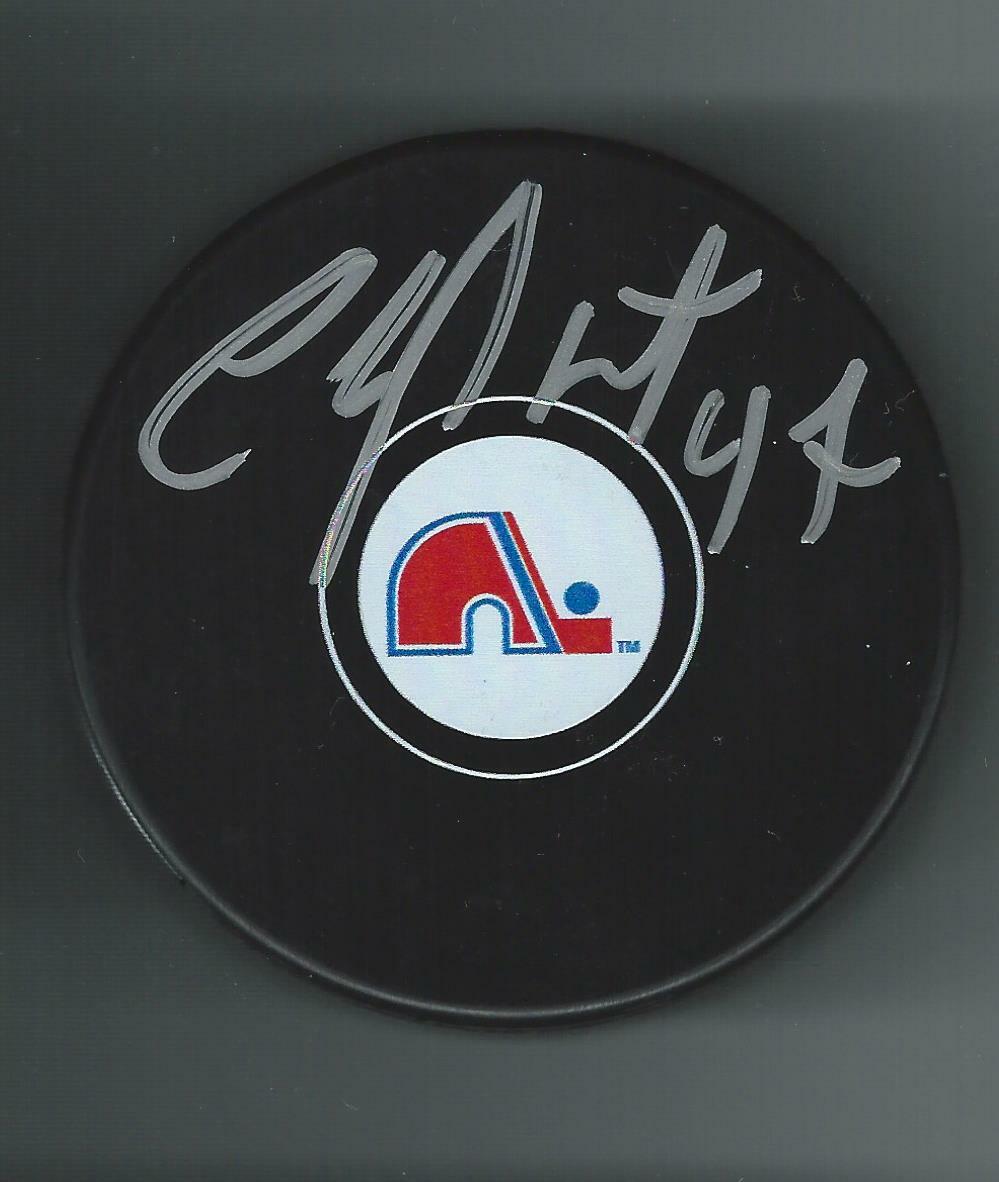 Claude Lapointe Signed Quebec Nordiques Puck