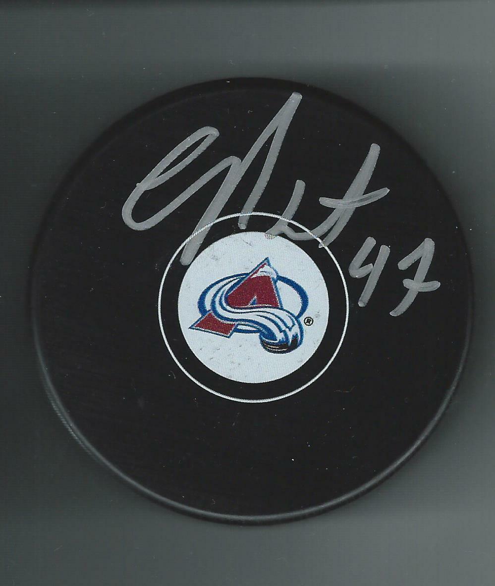 Claude Lapointe Signed Colorado Avalanche Puck