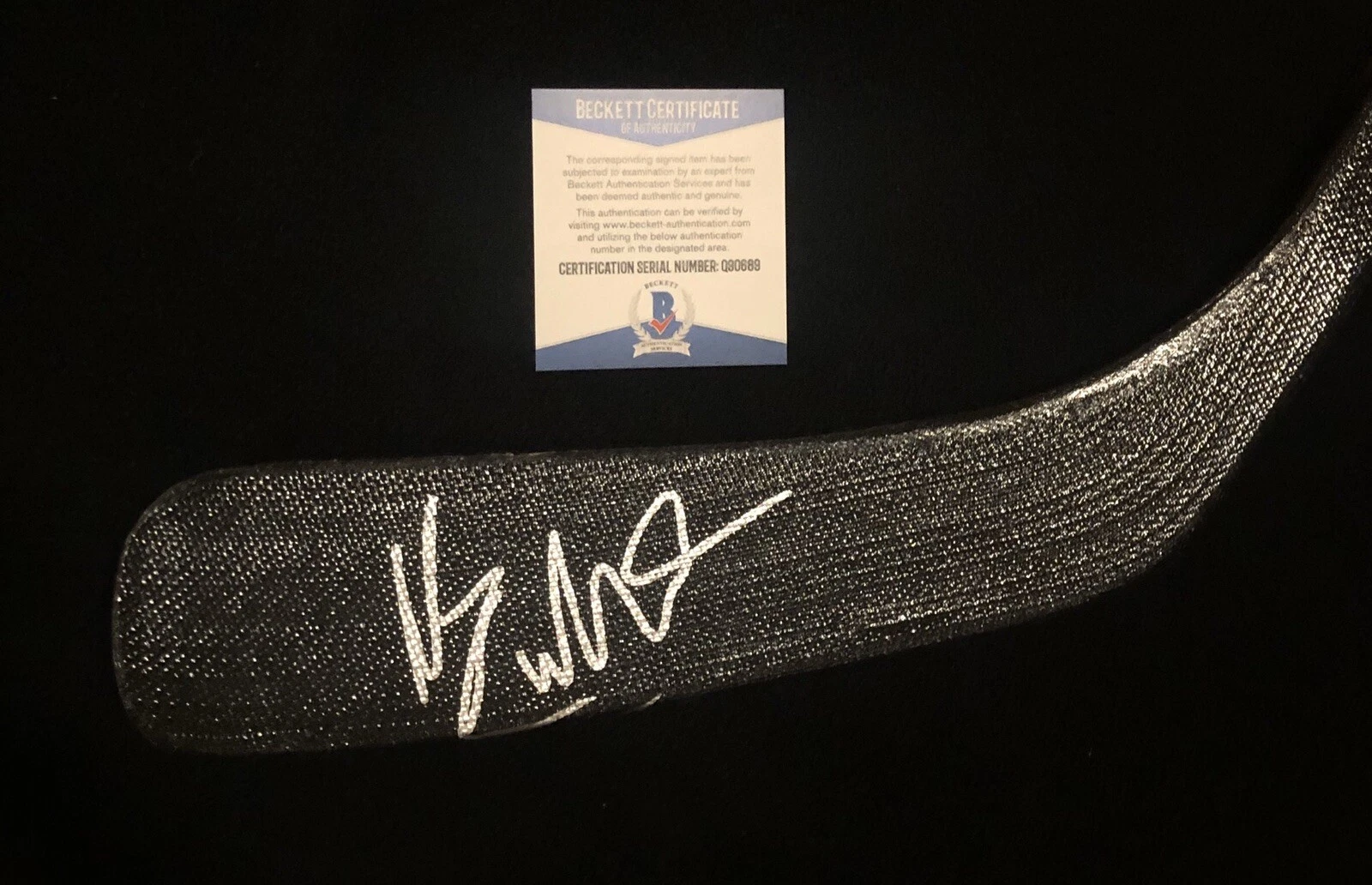 Nils Lundkvist Signed New York Rangers Stick Beckett COA Q90689 Sweden