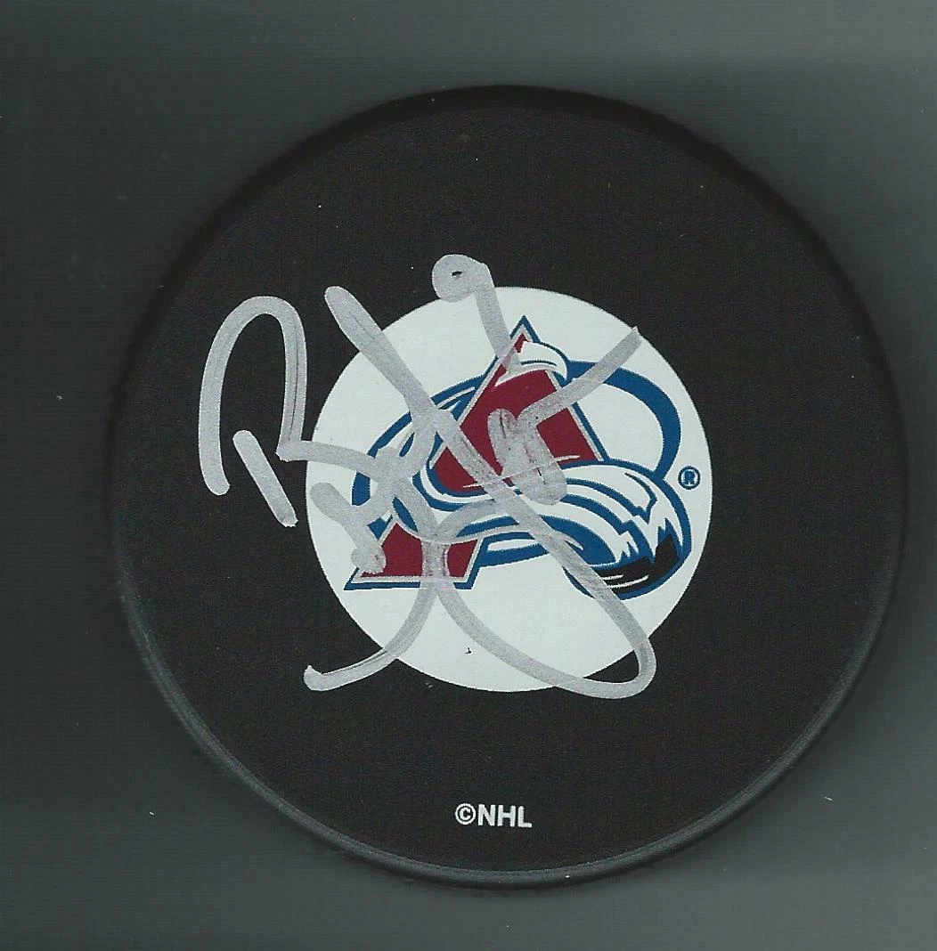 Brad Larsen Signed Colorado Avalanche Puck