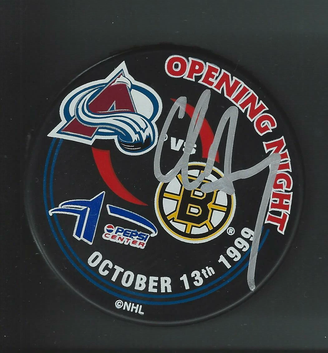 Chris Drury Signed Colorado Avalanche 1999 Opening Night Puck