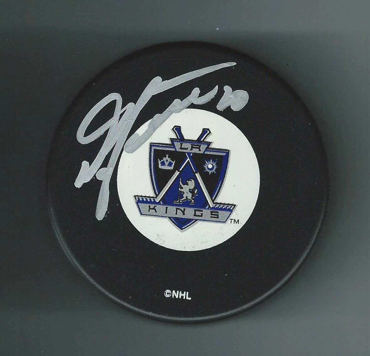 Donald Audette Signed Los Angeles Kings Puck