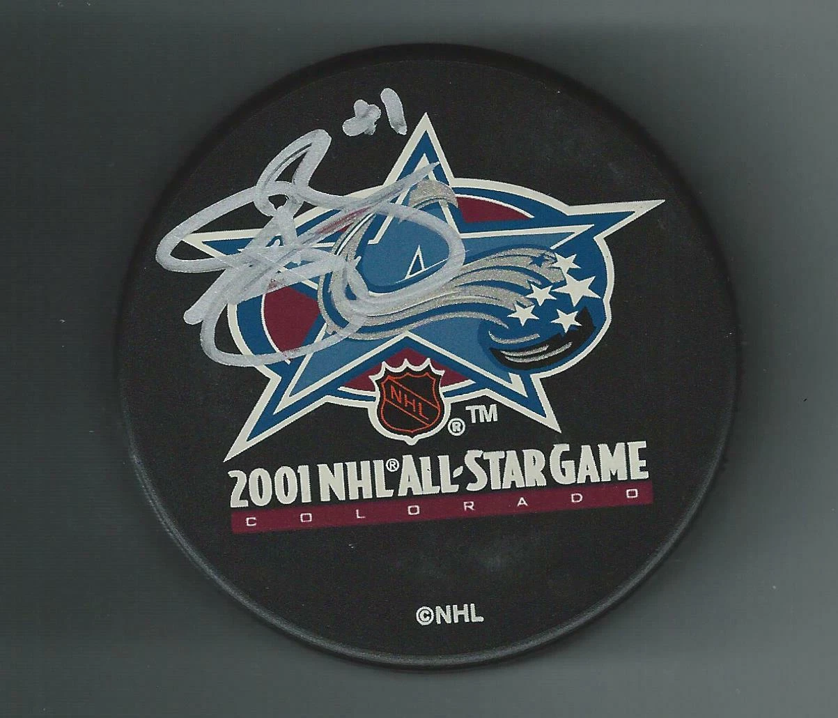Sean Burke Signed 2001 NHL All Star Game Puck Phoenix Coyotes Utah Mammoth