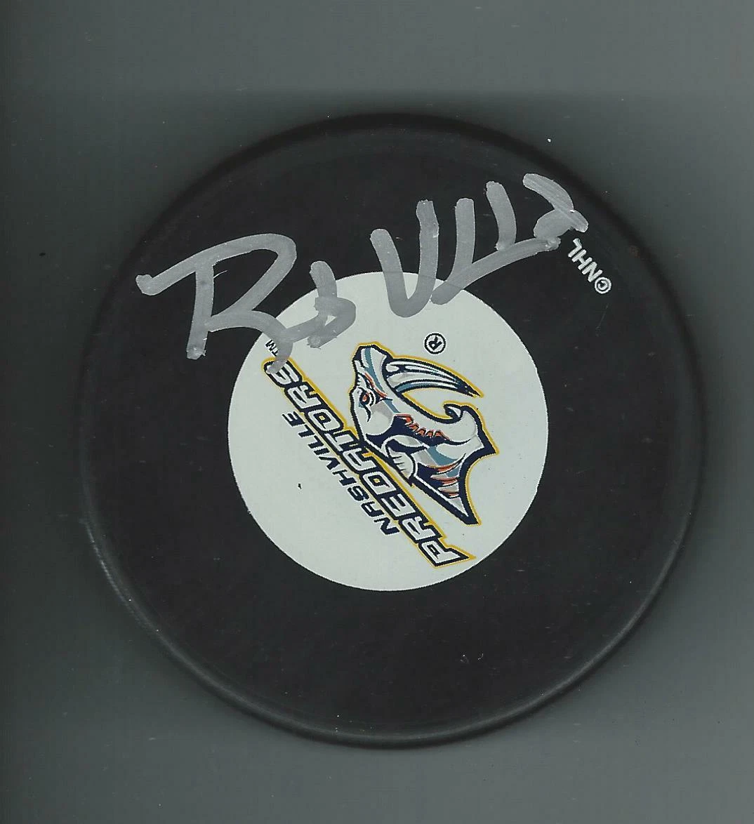 Rob Valicevic Signed Nashville Predators Puck