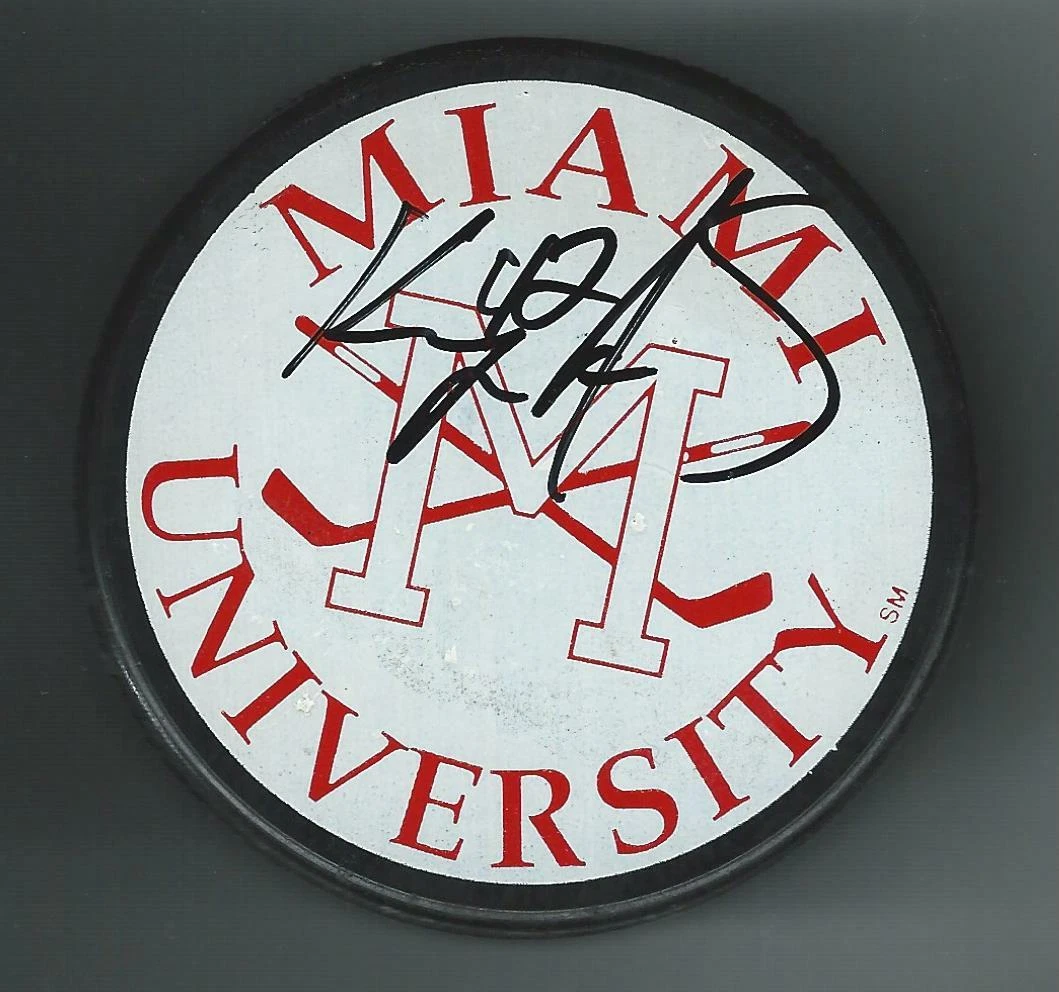 Kevyn Adams Signed Miami Redhawks Puck Toronto Maple Leafs Carolina Hurricanes
