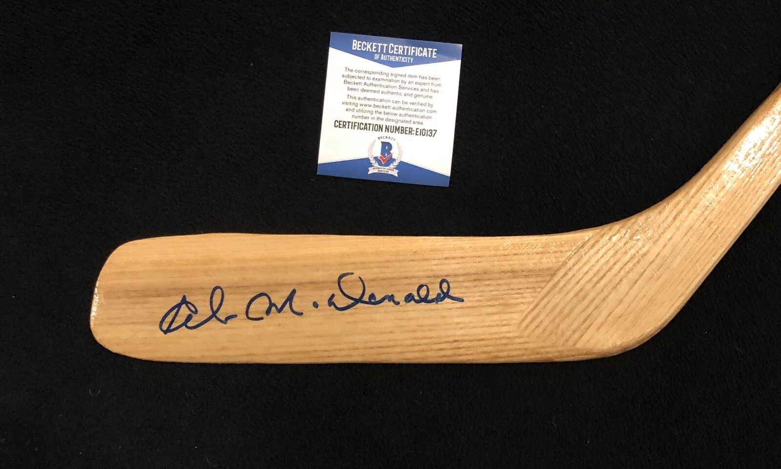 Ab McDonald Signed Chicago Blackhawks Northland Stick Beckett COA Canadiens