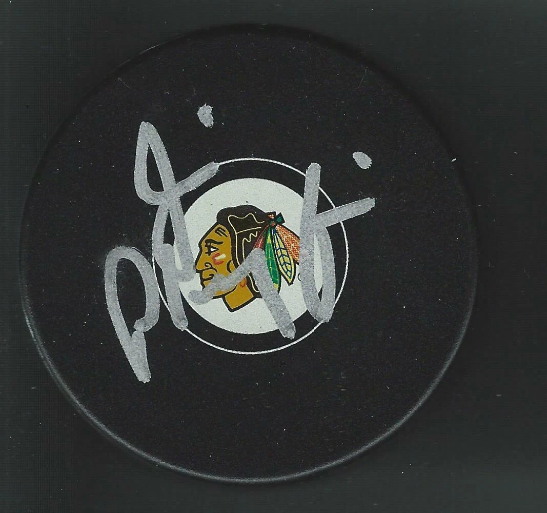 Jim Playfair Signed Chicago Blackhawks Puck