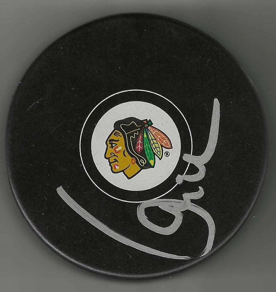 Louie DeBrusk Signed Chicago Blackhawks Puck