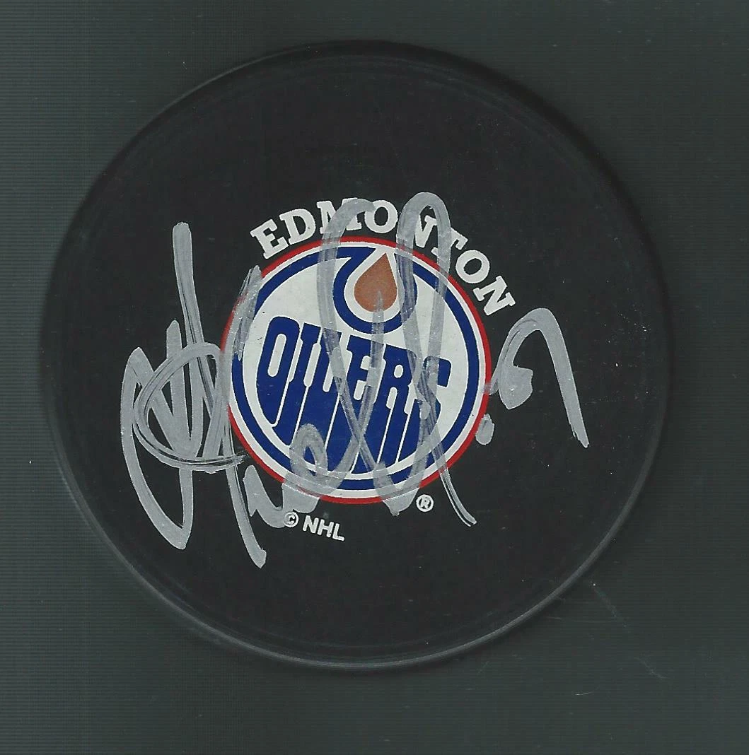 Andrei Kovalenko Signed Edmonton Oilers Trench Puck