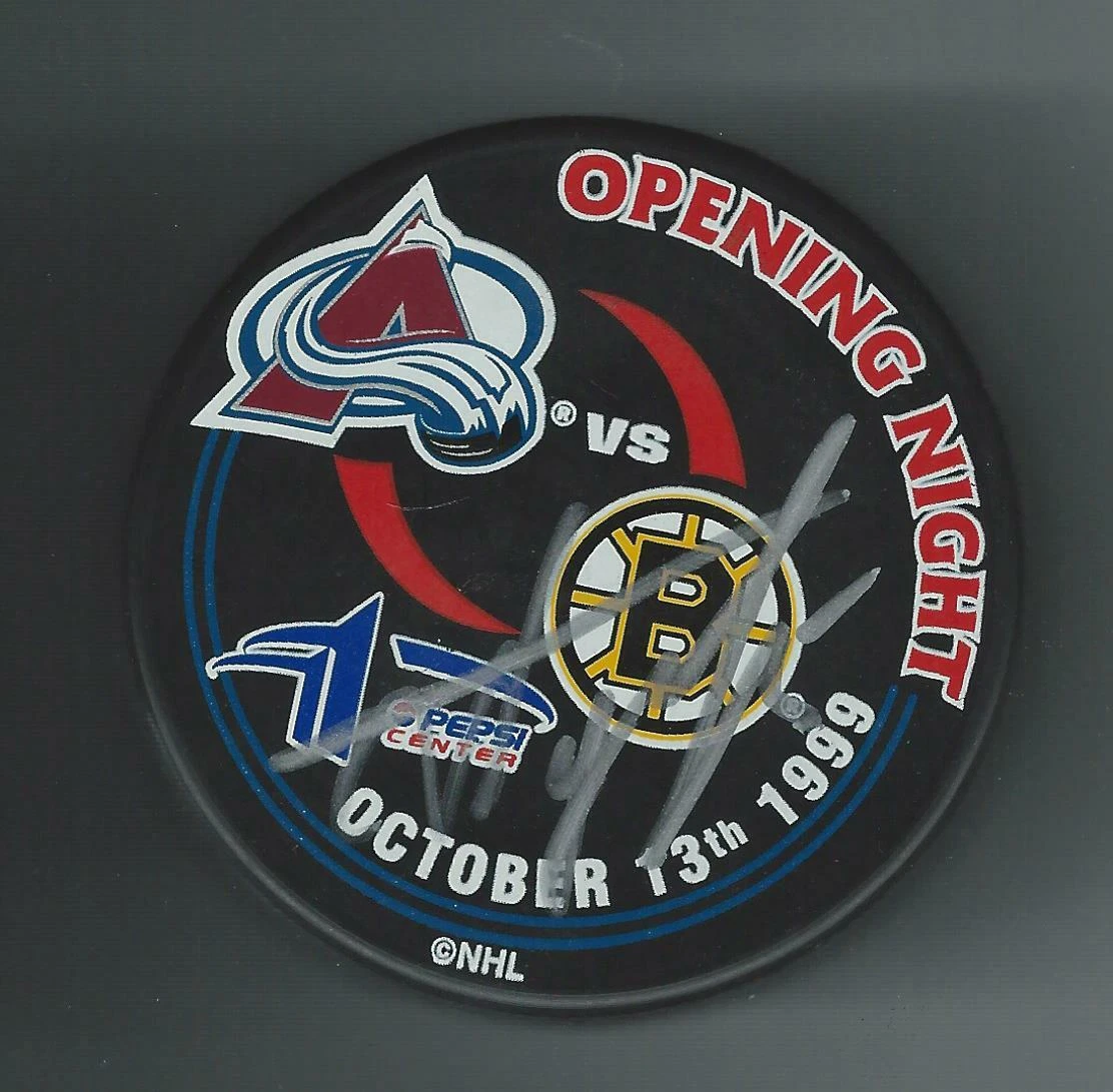 Alexei Gusarov Signed Colorado Avalanche 1999 Opening Night Puck