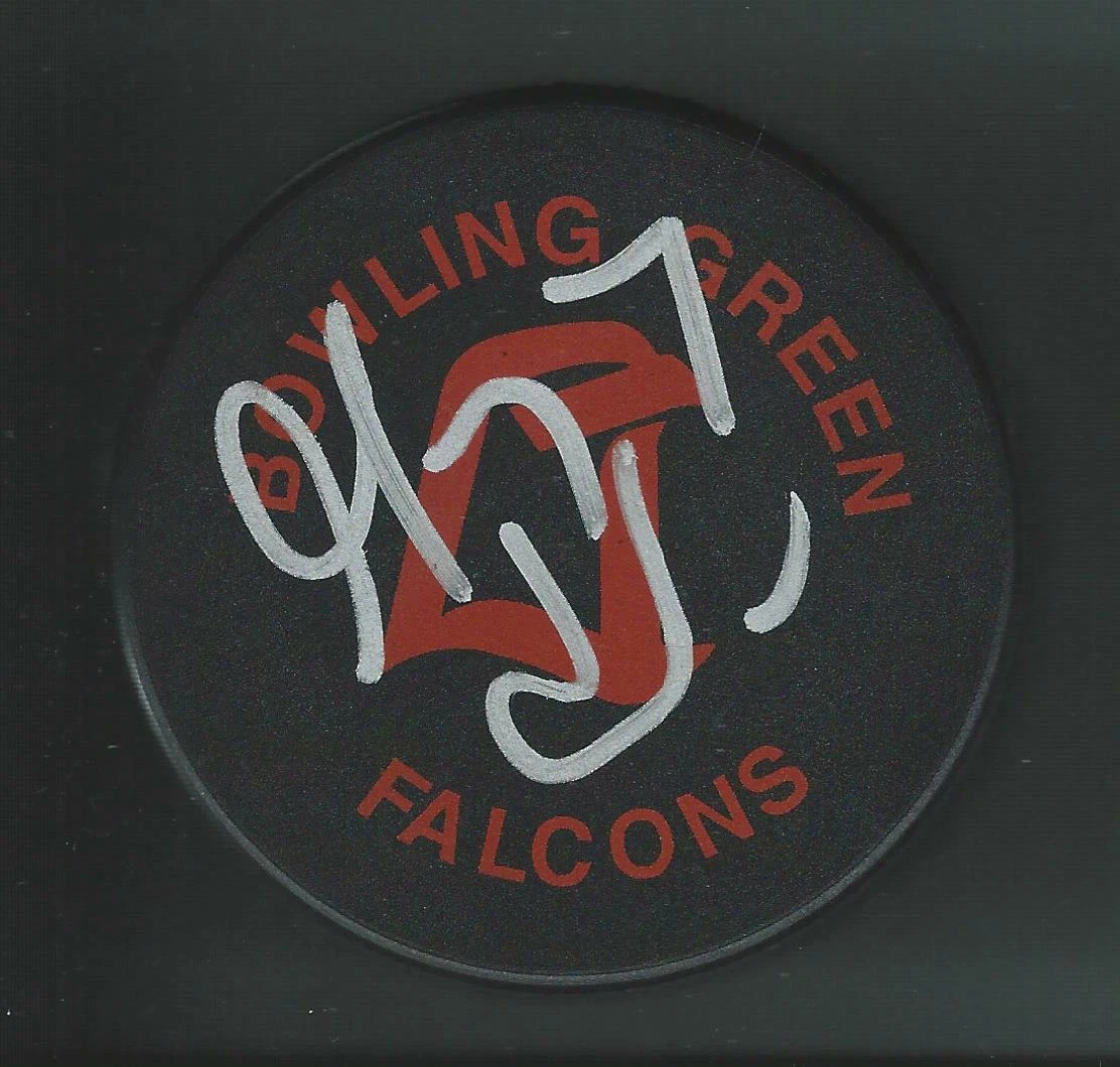Greg de Vries Signed Bowling Green Falcons Puck Colorado Avalanche Rangers