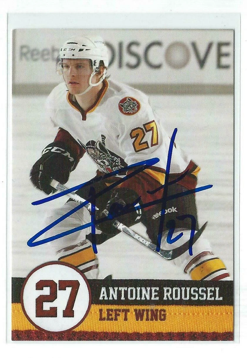 Antoine Rousell Signed 2011/12 AHL Team Issued Card
