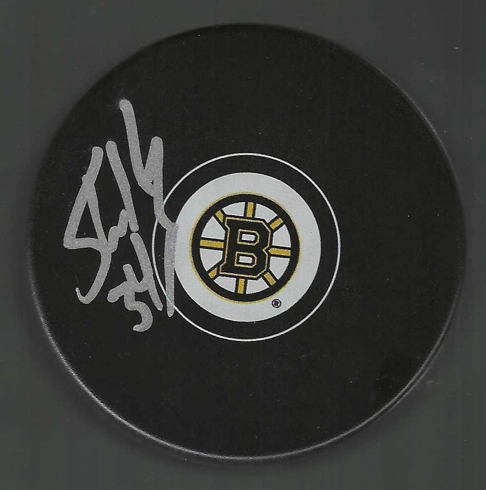 Shane Hnidy Signed Boston Bruins Puck