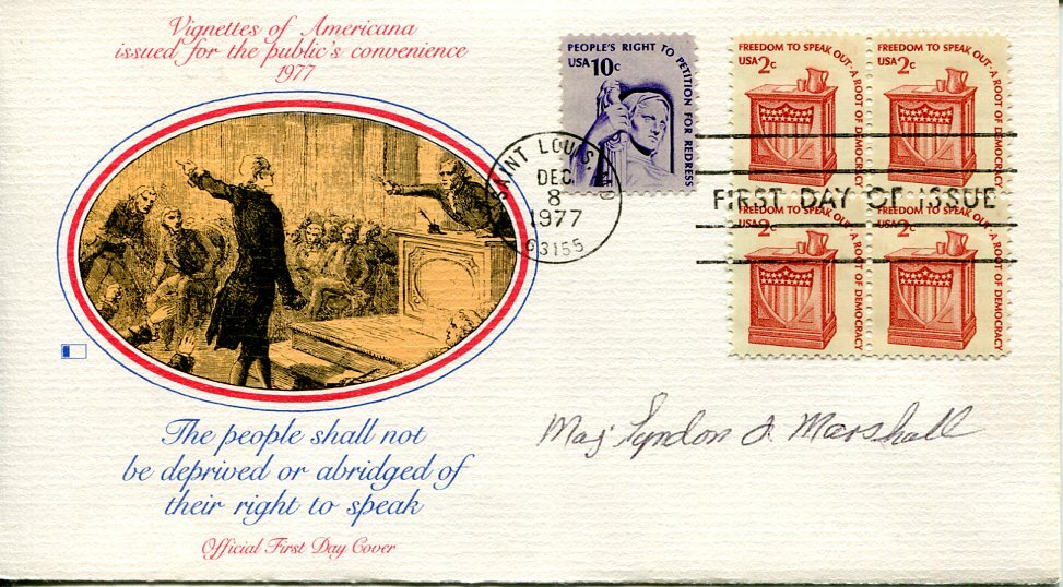 Lyndon Marshall P-40 Warhawk WWII War Ace Signed Autograph FDC