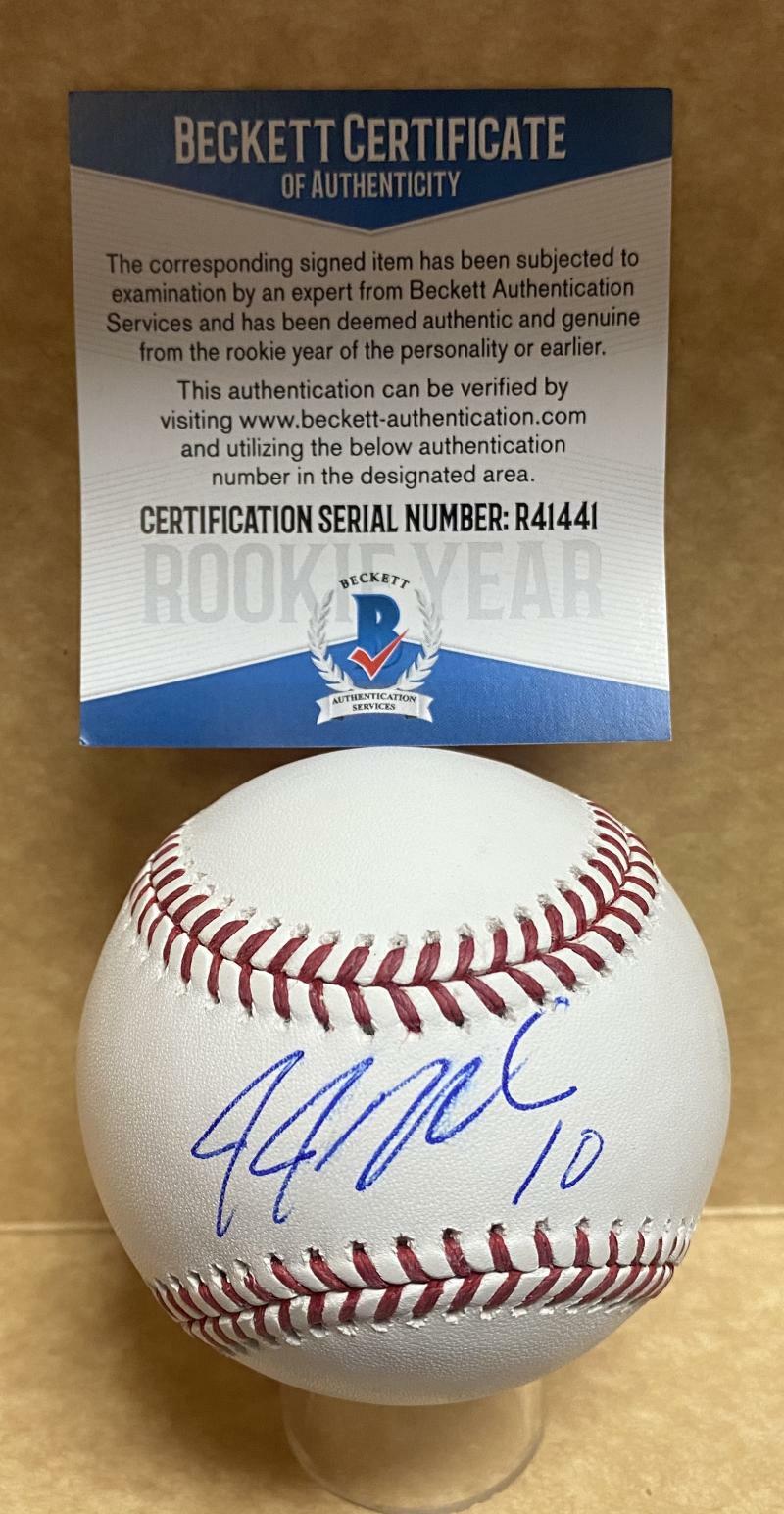 J.J. MATJEVIC HOUSTON ASTROS ROOKIE YEAR SIGNED M.L. BASEBALL BECKETT R41441