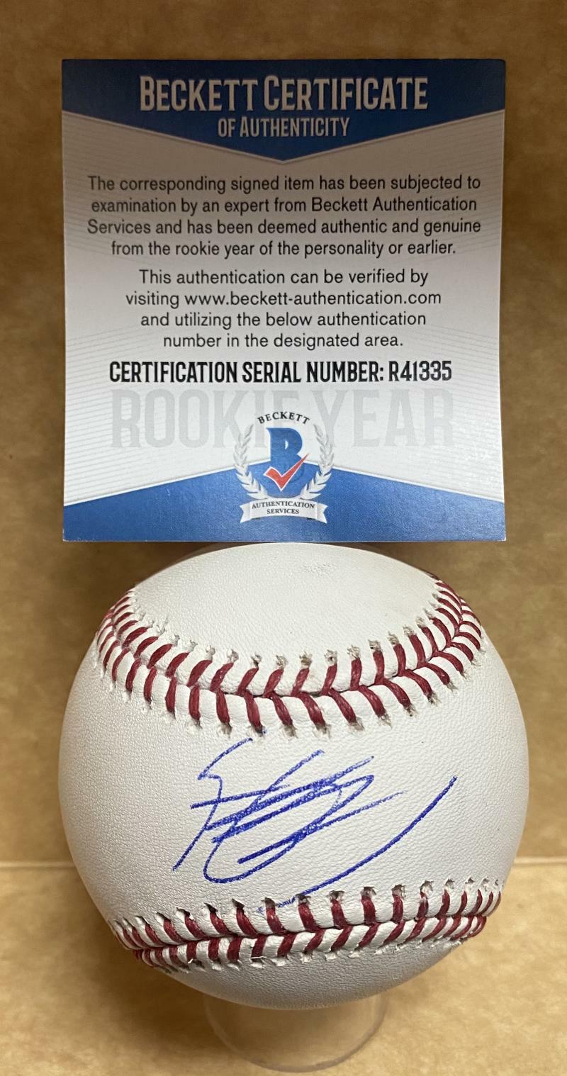 FRANK GERMAN NEW YORK YANKEES ROOKIE YEAR SIGNED M.L. BASEBALL BECKETT R41335