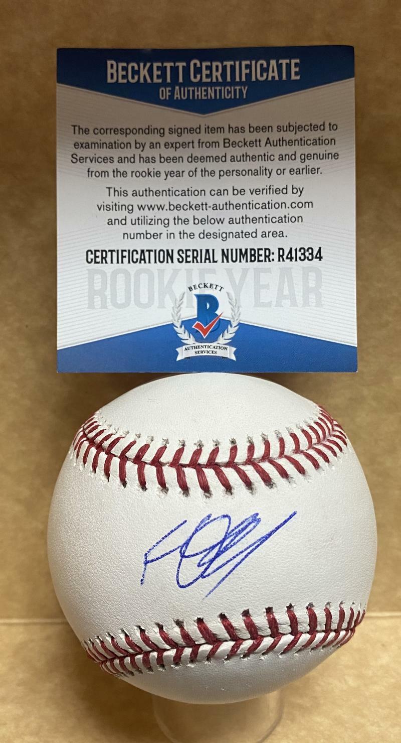 FRANK GERMAN NEW YORK YANKEES ROOKIE YEAR SIGNED M.L. BASEBALL BECKETT R41334