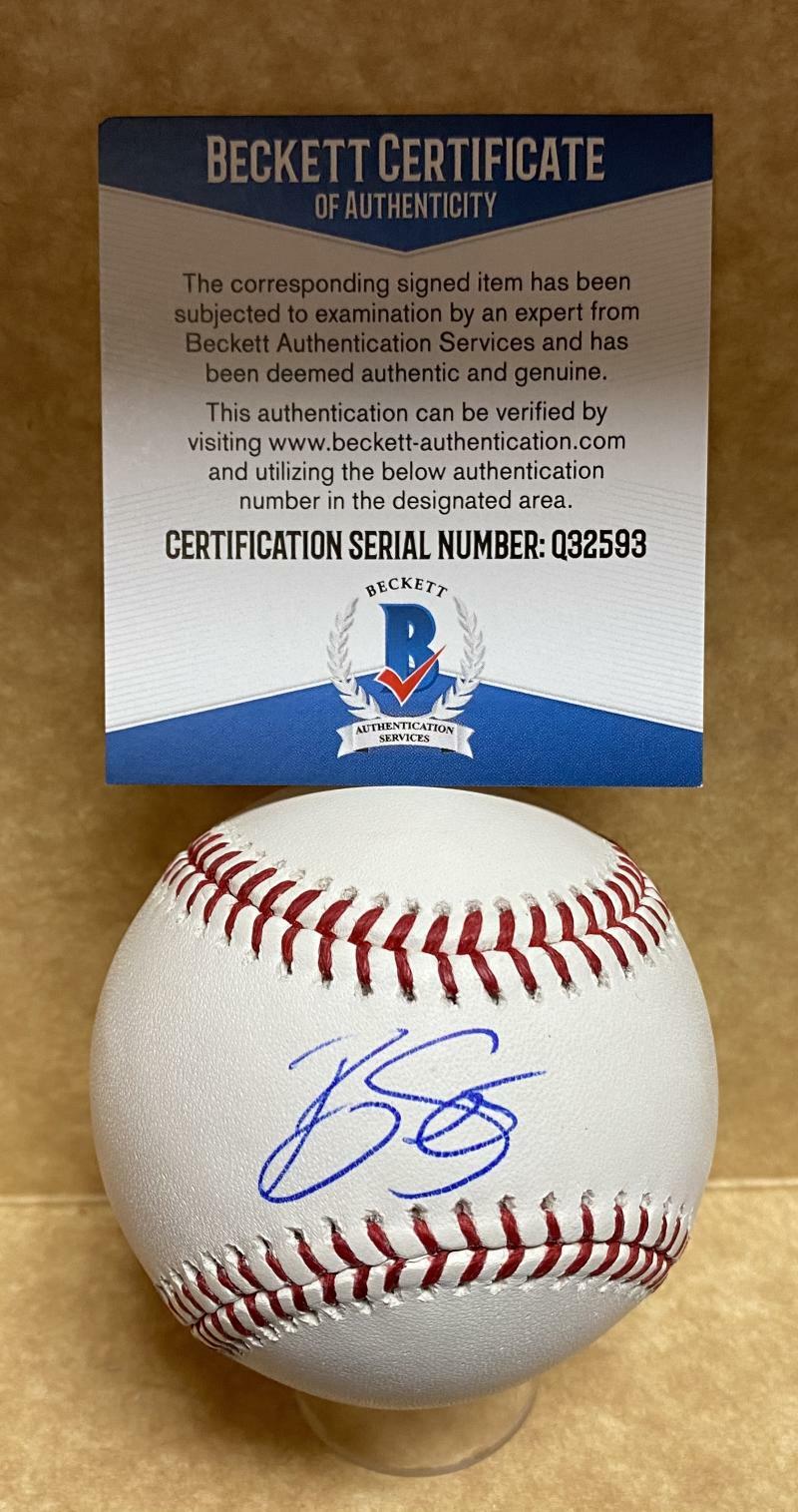 RYAN STANEK MIAMI MARLINS SIGNED AUTOGRAPHED M.L. BASEBALL BECKETT Q32593