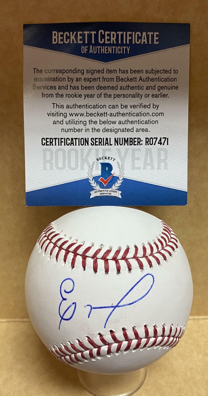 ELOY JIMENEZ CHICAGO WHITE SOX ROOKIE YEAR SIGNED M.L. BASEBALL BECKETT R07471