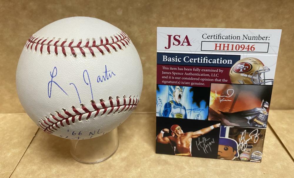 LARRY JASTER 66 NL SHUTOUT LEADER ALL AGAINST DODGERS SIGNED BASEBALL HH10946