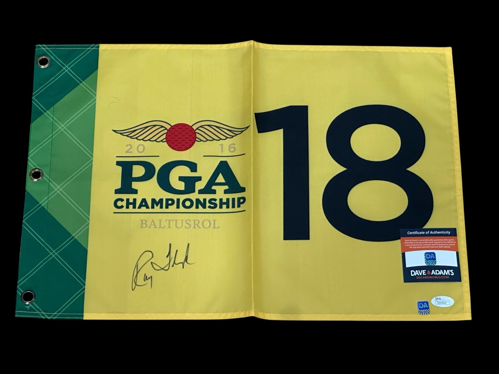 Raymond Ray Floyd PGA Golf HOF Signed Autograph PGA Championship Flag Pin JSA