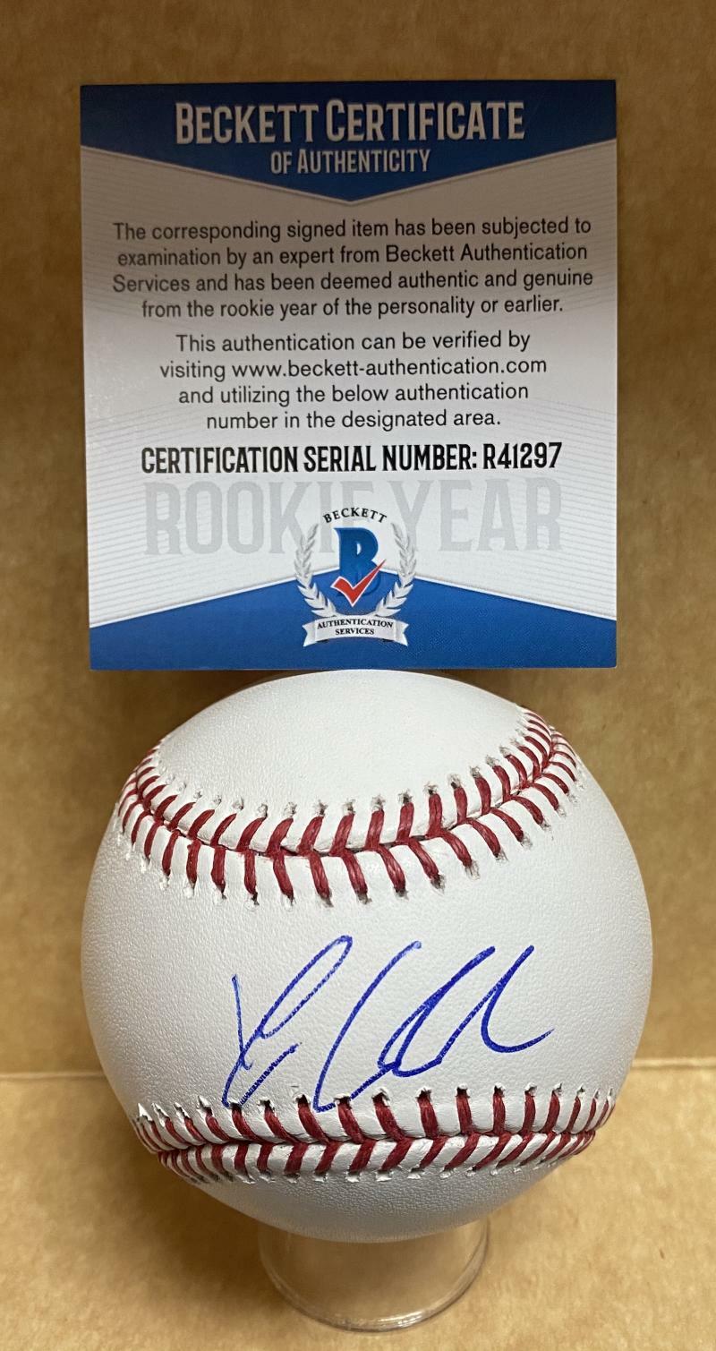 XAVIER EDWARDS TAMPA BAY RAYS ROOKIE YEAR SIGNED M.L. BASEBALL BECKETT R41297 COLLECTIBLE MEMORABILIA