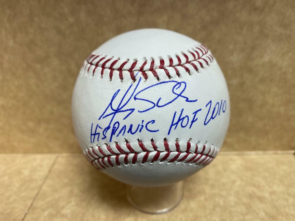 LUIS SALAZAAR HISPANIC HOF 2010 SIGNED AUTOGRAPHED M.L. BASEBALL W/ COA
