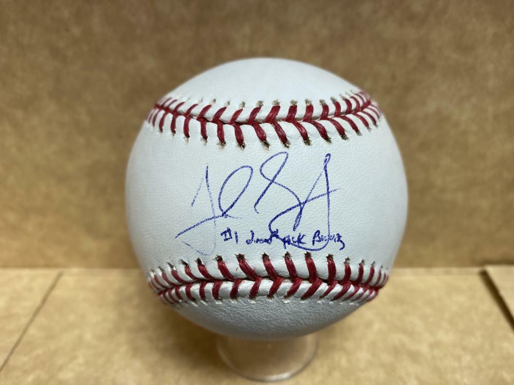 JORDAN SCHAFER 1ST ROUND DRAFT BRAVES SIGNED AUTOGRAPHED M.L. BASEBALL W/ COA